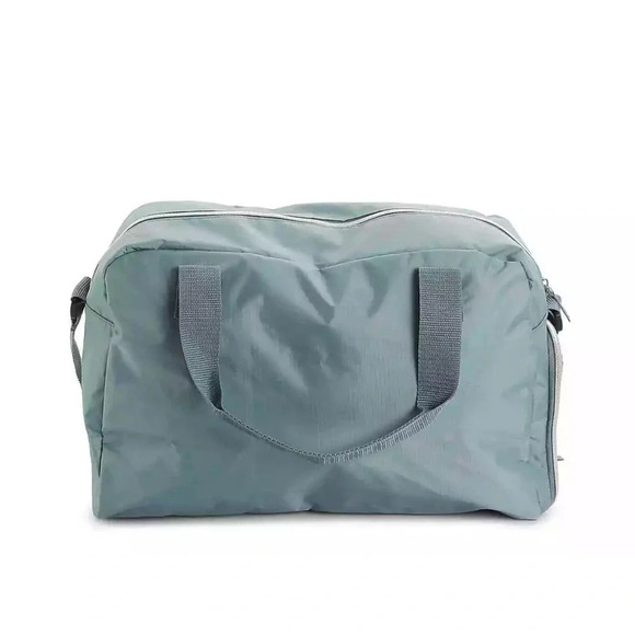 DSW  Blue Gym Bag Nylon-Top zip closure 17" L x 7½" W x 12" H NEW - Picture 4 of 9